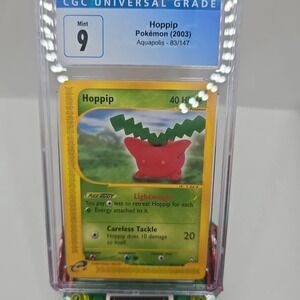 Pokemon TCG Aquapolis e-reader 2003 hoppip reverse holo #83/147 CGC Mint 9